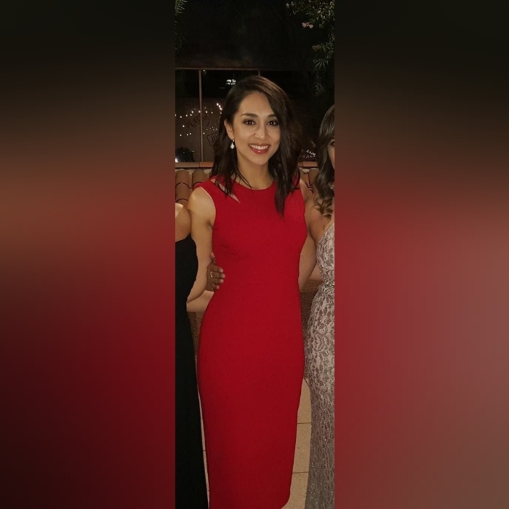 Calvin Klein Fitted Midi Cocktail Dress